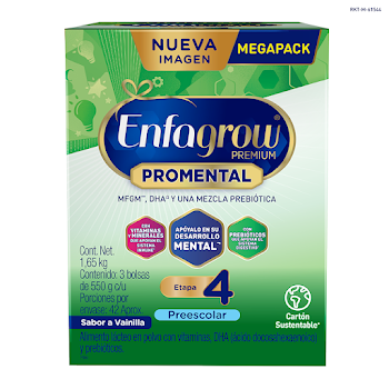Fórmula Infantil Enfagrow Premium Promental Preescolar Vainilla Etapa 4 Caja x 1650 gr  