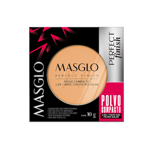 Polvo Compacto Masglo Perfect Finish Oscuro 1 x 10 g