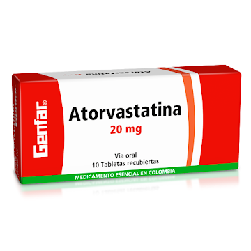 Atorvastatina Genfar 20 mg Caja x 10 Tabletas  
