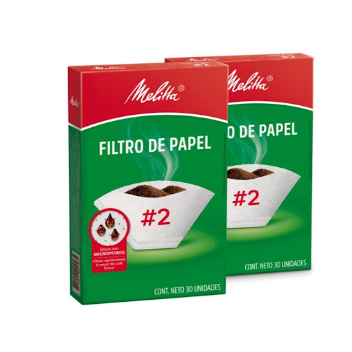 Filtro Para Cafe #2 Cono Melitta Promoción 60 Unidades Melitta Caja x 60 El Filtro Para Cafe Melitta 2 Cono es el complemento perfecto para disfrutar de un café de calidad. Con su forma de cono y material de alta calidad, garantiza una extracción uniforme y un sabor delici
