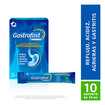 Gastrofast Advance 10 ml Sabor A Menta Caja x 10 Sachets  