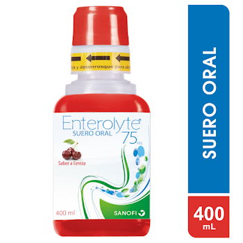 Enterolyte Suero Oral Tratamiento Deshidratación 75 Cereza X400ml.       