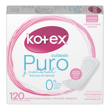 Protectores Diarios Kotex Puro Y Natural x 120 und  