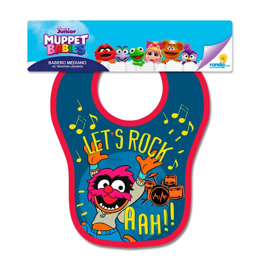 Babero Mediano Muppets Babies Niño Ronda Ronda caja x 1 Hermoso babero multicolor estampado con un hermoso y divertido diseño, por un lado tela, por el otro un útil plástico para evitar que la ropa de los pequeños se ensucie.Medida: 27 cm * 36,5 cm