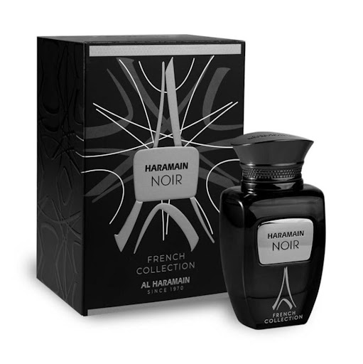 AL HARAMAIN NOIR FRENCH COLLECTION SPRAY 100ML AL HARAMAIN AL HARAMAIN NOIR FRENCH COLLECTION SPRAY 100ML x 100 ML Fragancia de la familia olfativa para Hombres y Mujeres. Esta fragrancia es nueva. Noir se lanzó en 2023. Las Notas de Salida son pimienta negra, neroli y toronja (pomelo); las Notas de Corazón son mi