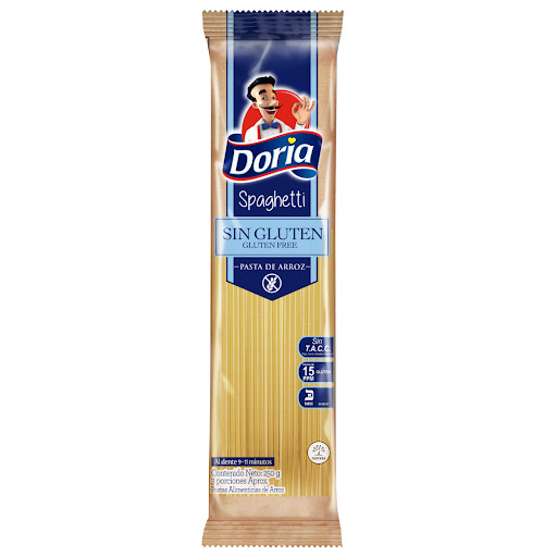 Spaghetti Doria Pasta De Arroz Sin Gluten x 250 gr