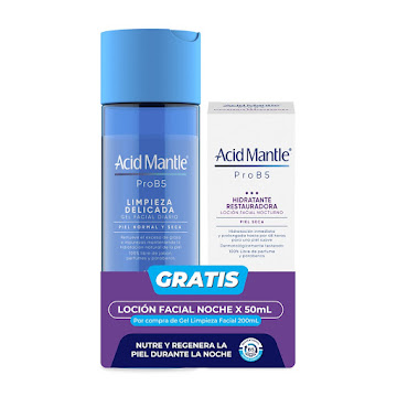 Limpiador Facial Acid Mantle Pro B5 x 200 ml + Loción Facial Acid Mantle Noche x 50 ml  