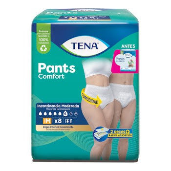Ropa Interior Absorbente Tena Pants Comfort M x 8 und  