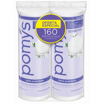 Rueditas Pomys Desmaquillantes Sensitive Bolsa x 160 und  