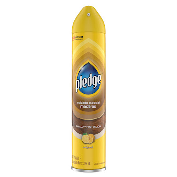Lustrador De Muebles Pledge En Aerosol Natural Frasco x 378 ml  