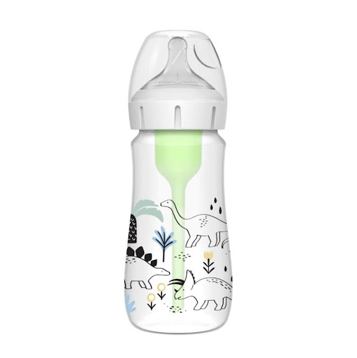 Tetero Dr Brown Boca Ancha 9 Oz Nivel 1 Decorado Dinosaurio Dr Browns Botella x 1 Tus opciones nunca han sido mejores que con el biberón de cuello ancho Anti-Colic Options+ de Dr. Brown's Natural Flow, ahora en una presentación decorada con divertidos dibujos infantiles pero conser