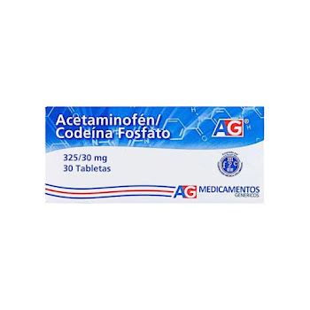 Acetaminofén/Codeína AG 325mg/30mg Caja x 10 Tabletas  