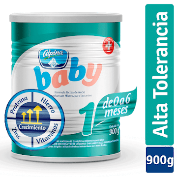 Fórmula Infantil Alpina Baby 1 De 0-6 Meses x 900 gr  