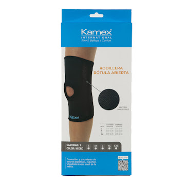 Rodillera Kamex Rotula Abierta S Negro x 1 Unidad  