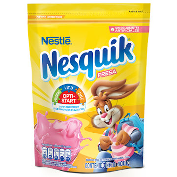 LECHE NESQUIK FRESA   NUTRI ACTIVE B DOY PACK POLVO X400G             