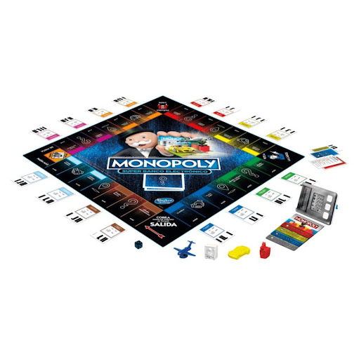 Juego De Mesa Monopoly Super Banco Electronico Hasbro Gaming Caja x 1 El Juego De Mesa Monopoly Super Banco Electrónico es una edición especial del clásico Monopoly que incorpora un dispositivo de banca electrónica para gestionar las transacciones durante el juego. Esto