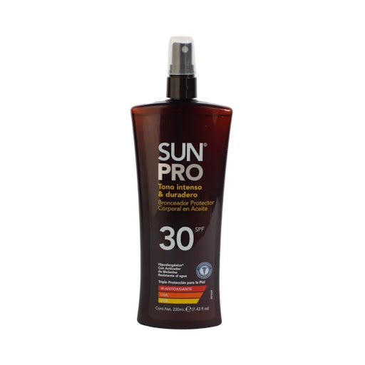 Bronceador Protector Sun Pro SPF30+ Con Activador De Melanina x 220 ml