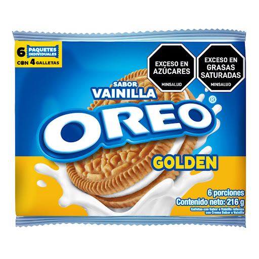 Galletas Oreo Golden Vainilla Paquete x 216 gr 