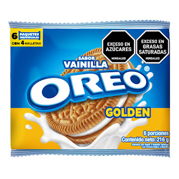 Galletas Oreo Golden Vainilla Paquete x 216 gr   