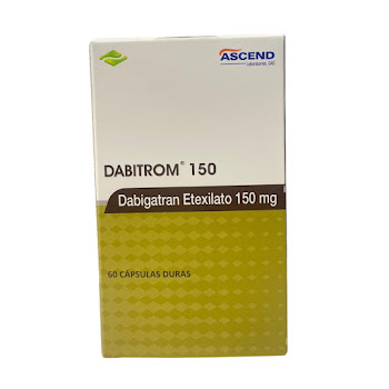 Dabitrom 150 Dabigatran Etexilato 150mg Ascend Caja x 60 Cápsulas  