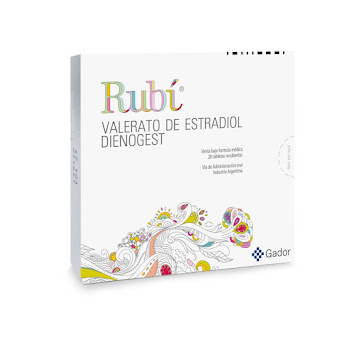 Rubi Estradiol Estradiol Valerato + Dienogest 123mg/23mg Gador Caja x 28 Tabletas  