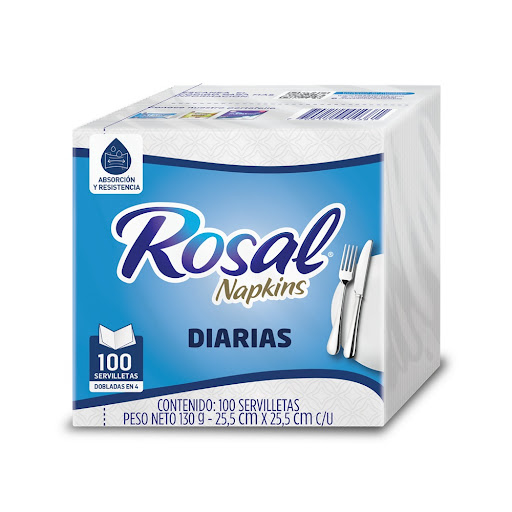 Servilleta Rosal De Mesa Absorbentes Y Gruesas x 100 und
