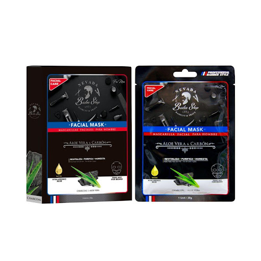 MASCARILLA FACIAL NEVADA BARBER SHOP NEVADA CAJA x 5 SOBRES 