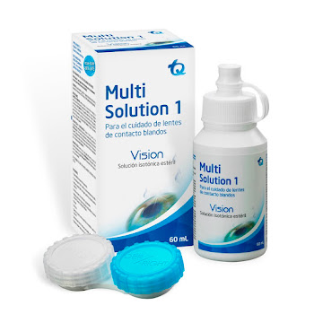Solución Para Lentes MultiSolution 1 Cuidado Lentes De Contacto Blandos Tecnoquímicas Frasco x 60 ml  
