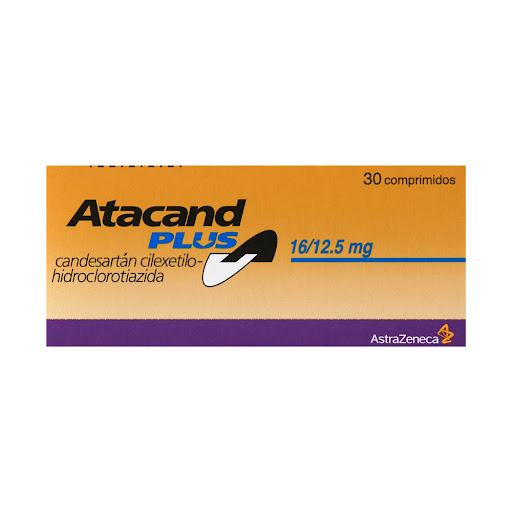 Atacand Plus Candesartan + Hidroclorotiazida16/12.5mg Astrazeneca Caja x 30 Comprimidos