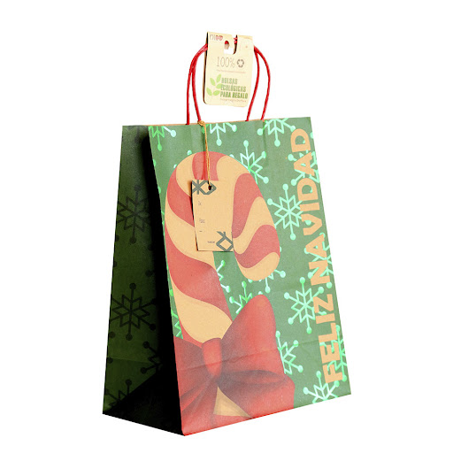 Bolsa De Regalo Nico Navidad Kraft Grande x 1 und