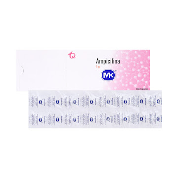 Ampicilina 1 gr MK Fracción Blíster x 10 Tabletas.  