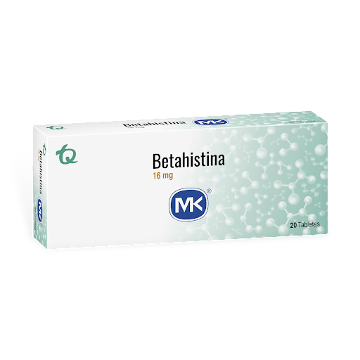 Betahistina 16 mg MK Caja x 20 Tabletas