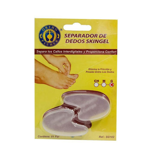 Separador Interdigital En Gel Talla S Ortho Pauher Orthopauher Individual x 1 Separadores de dedos diseñados para eliminar la fricción y presión entre los dedos