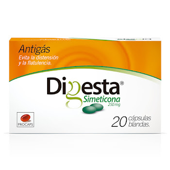 DIGESTA ANTIGÁS 250MG CÁPSULAS CAJA X20CAP. PROCAPS SIMETICONA     