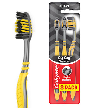 Cepillo Dental Colgate Zig Zag Carbon x 3 und  