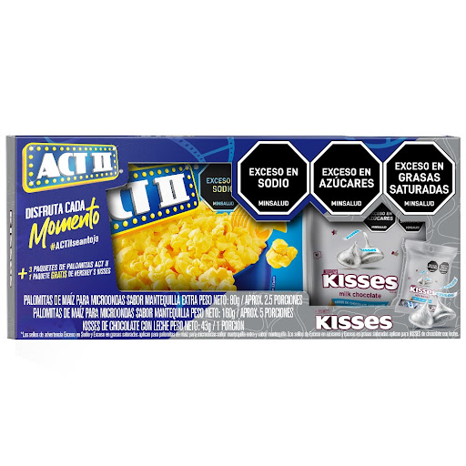 Palomitas de Maíz Act II Gratis Kisses x 283 gr