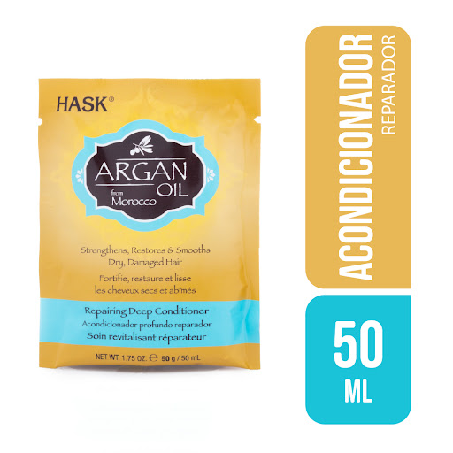 Acondicionador Hask Reparación De Aceite De Argán Sachet x 50 ml