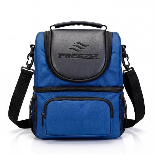 Morral térmico azul Freezel 10 lt  para alimentos o medicamentos  FREEZEL Caja x 1 Bolso térmico Freezel de 10 litros. Incluye 4 Cooling Gel Packs reutilizables de 300 ml. Ideal para conservar alimentos, bebidas, medicamentos e insulina durante tus desplazamientos.