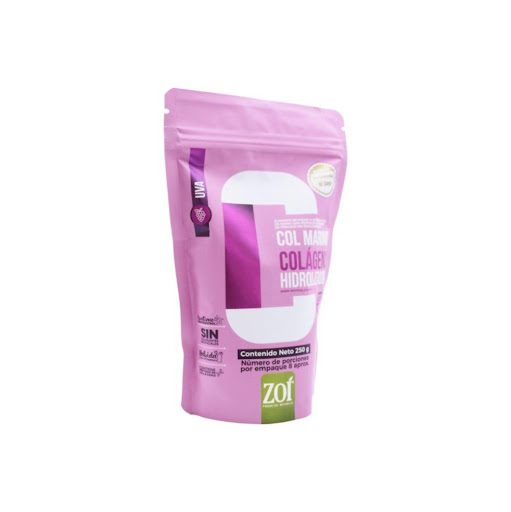 Colageno Marino hidrolizado ZOI Doy pack 250 gr x 1 Es un suplemento en polvo de alta pureza, elaborado a partir de colágeno marino hidrolizado, reconocido por su excelente absorción y beneficios para la piel, cabello, uñas y articulaciones. Ayuda a me