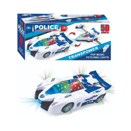 Carro Policia Transpower Pilas Luz Y Sonido Caja Plasticos Asociados  x 1 Es un juguete interactivo y emocionante, fabricado en plástico resistente y seguro. Diseñado con luces y sonidos integrados, este carro permite recrear escenarios de acción y aventura. Su mecanismo de