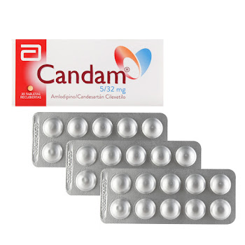 Candam Amlodipino + Candesartán Cilexetilo 5mg/32mg Abbott Caja x 30 Tabletas  