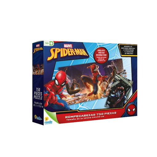 Juegos de mesa Rompecabezas X 750 Pzas Spiderman 60 Años Ronda Ronda Caja x 1 Diviértete armando nuestro rompecabezas. ¡Incentiva la memoria, creatividad, tolerancia e imaginación de una forma divertida y segura! Incluye un póster decorativo del Sorprendente Hombre Araña.