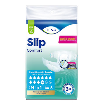 Pañal Tena Slip Comfort   M Paquete X 1und  