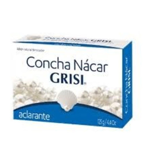 Jabon Barra Concha de Nacar 125g - Grisi Grisi Unidad x 2 Und El JABON BARRA CONCHA NÁCAR GRISI natural de tocador, esta elaborado con polvo natural de Concha Nácar
Presentación:125gramos.
Su formula enriquecida con polvo de Concha de Nácar y Vitamina C.
Ayuda a