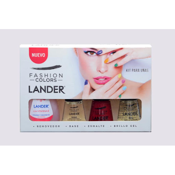 Kit Para Uñas Lander Fashion Colors x 4 und  