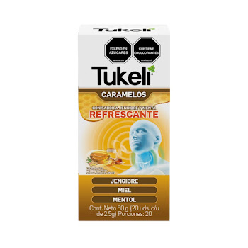Tukeli Caramelos Con Miel De Abejas Sabor A Jengibre Y Menta Refrescante Caja X 5 und  