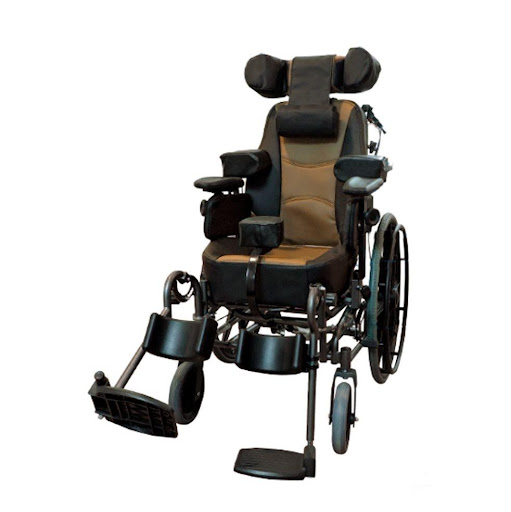 SILLA DE RUEDAS NEUROLOGICA PARA ADULTO NATURALE Unidad x 1 Sistema de reclinación y basculación del respaldo que facilita la ingesta de alimentos, favorece la postura prolongada en sedente y tolerancia de la misma