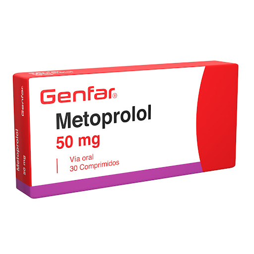 Metoprolol 50 mg Genfar Caja x 30 Comprimidos