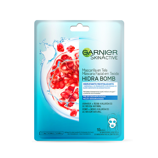 Mascarilla Garnier En Tela Revitalizante Granada x 28 gr