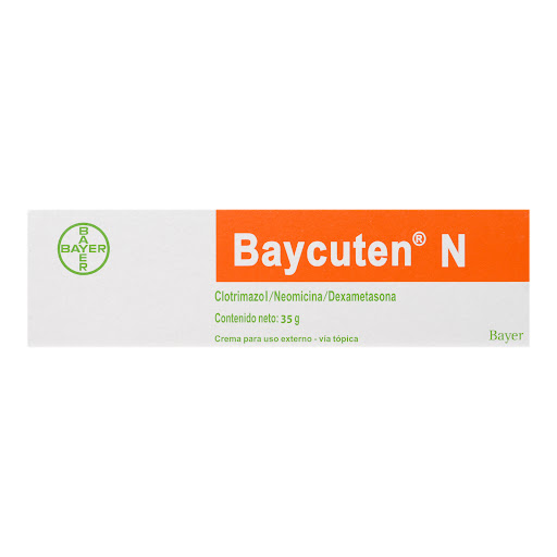 Baycuten N Clotrimazol + Dexametasona + Neomicina 1%/0.04%/0.5% Bayer Crema Tubo x 35 gr